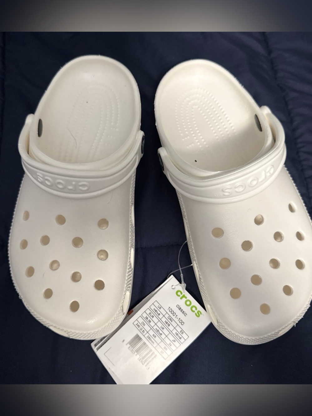 Crocs Classic Clogs  - White women’s size 8 men’s size 6